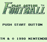 Play Action Football screenshot 3 for GameBoy